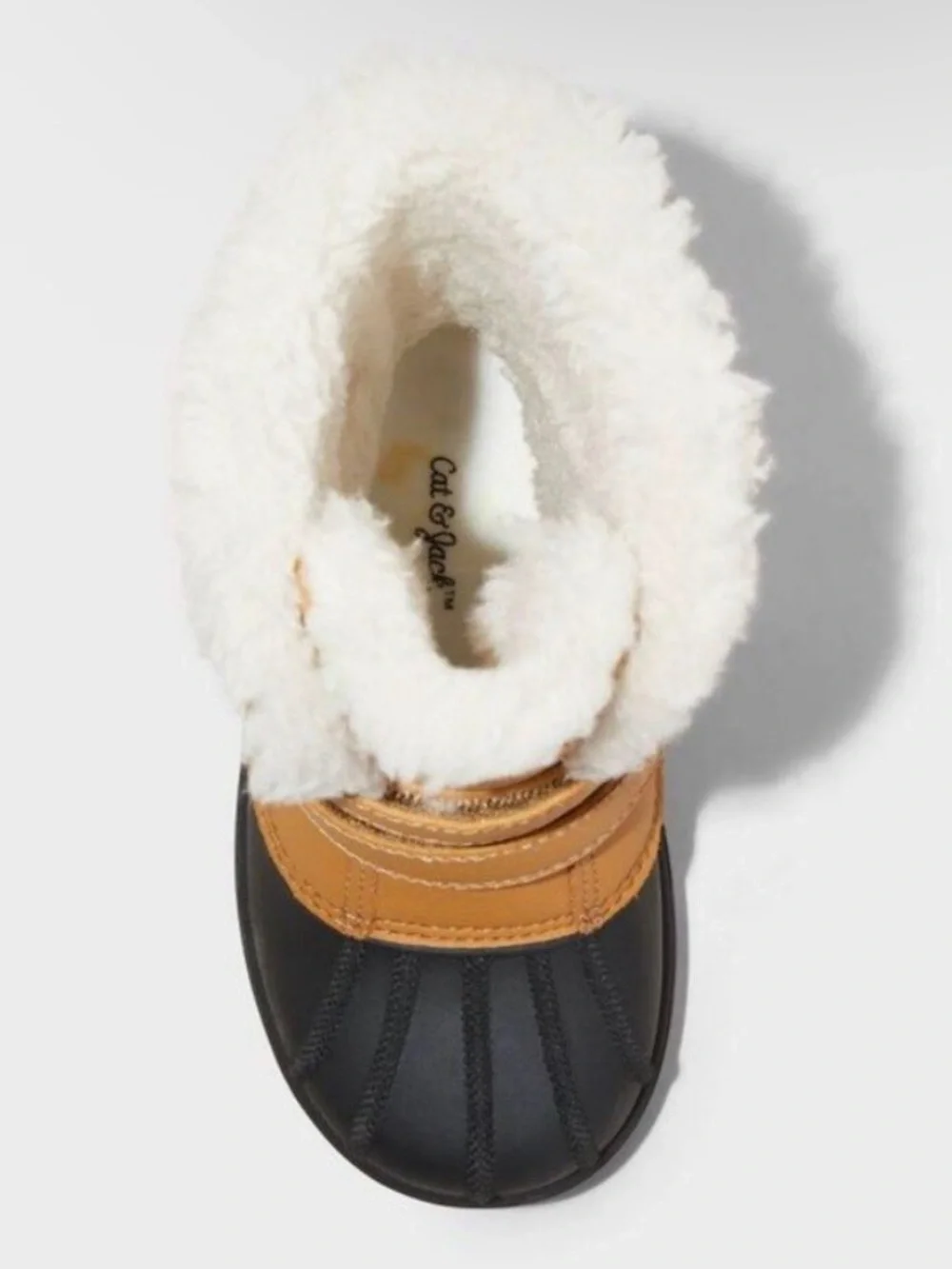Bundle to Save! Kids Boys Waterproof Winter Boots with Faux Fur - Tan and Black